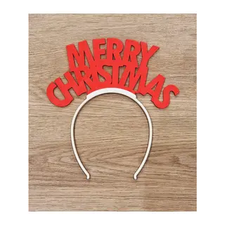 3D Baskı Merry Christmas Yazılı Yılbaşı Saç Bandı Parti Aksesuarı Noel Taç Bandı