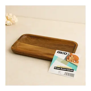 Akasya Ahşap Dikdörtgen Servis Tepsisi 25x14x1.4 cm