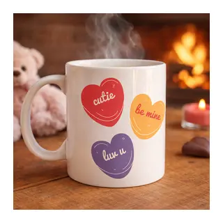 Cutie Be Mine lYK U Porselen Kupa – Model 9 - Sevgiliye Özel Tatlı Tasarım