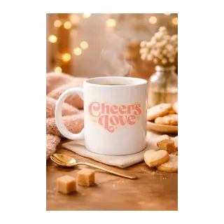 Cheers Love Kupa – Model 31 - Sevimli Tasarım, Sıcacık Kahve Keyfi - Özel Tasarım Porselen Kupa