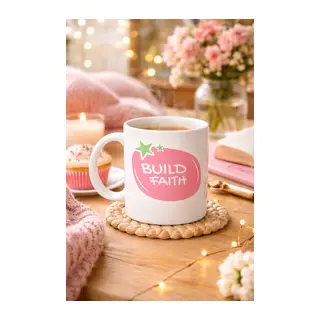 Build Faith "UMUDUNU İNŞA ET" Yazılı Porselen Kupa MODEL 151 – Motivasyon Temalı, Kahve & Çay Kupası – Hediye Seçeneği