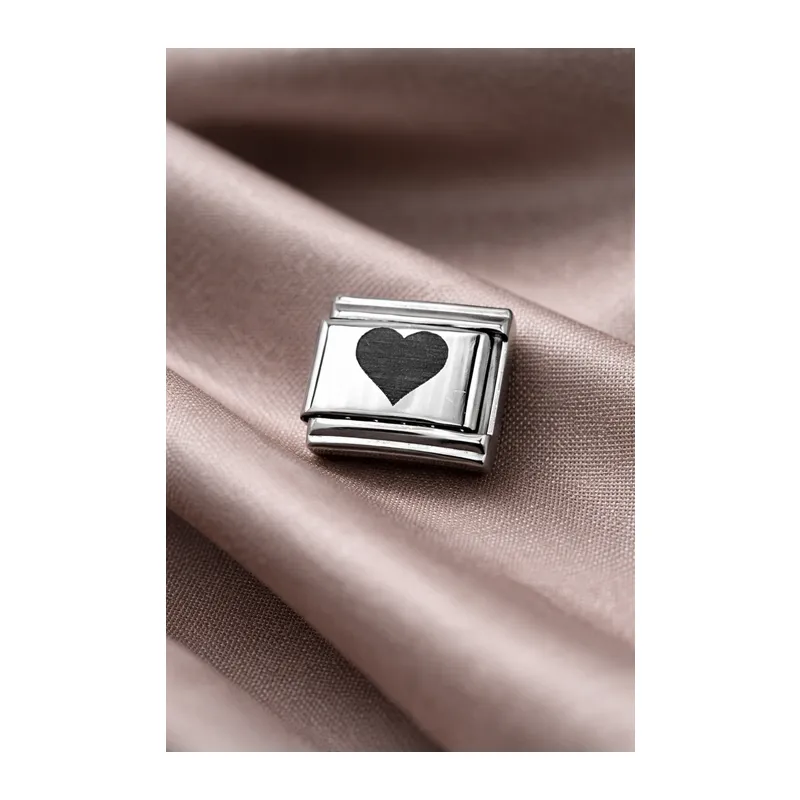 Çelik Kalp Charm – Parlak Çelik Bileklik Aksesuarı | Sevgi Temalı Modüler Charm