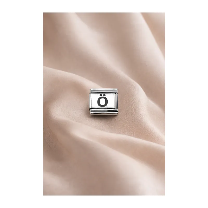 Harf Charm “Ö” – Çelik Bileklik Aksesuarı, Kişiye Özel Harf Modülü