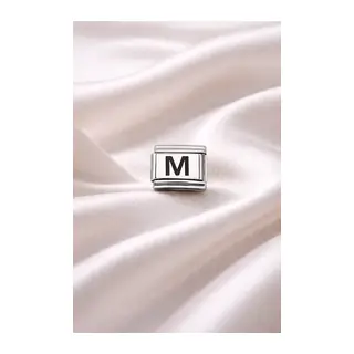 M Harf Charm | Çelik Bileklik Aksesuarı | Kişiye Özel Harf Modülü | Minimal & Şık