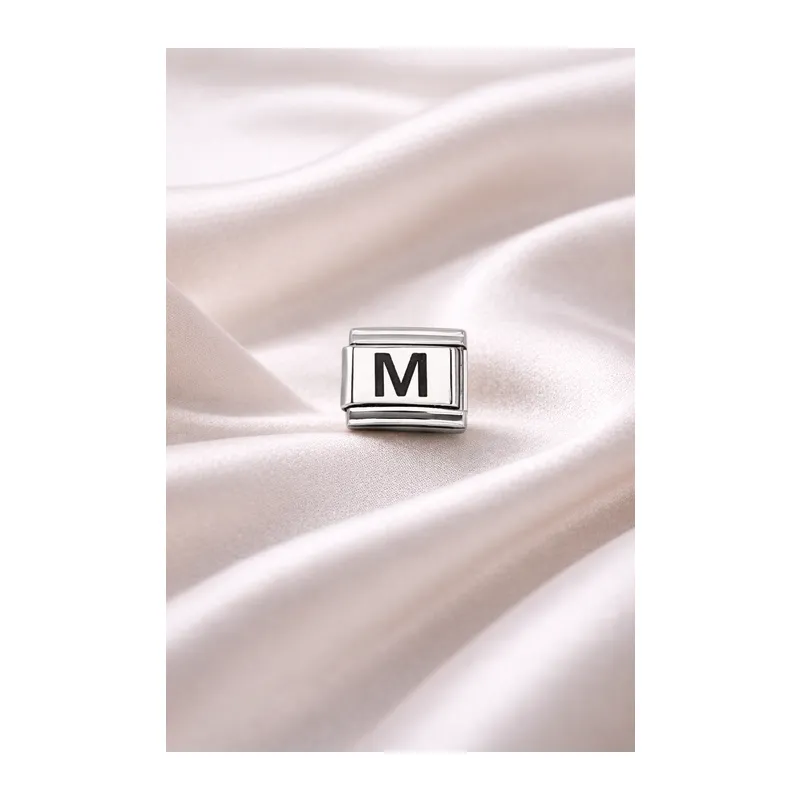 M Harf Charm | Çelik Bileklik Aksesuarı | Kişiye Özel Harf Modülü | Minimal & Şık