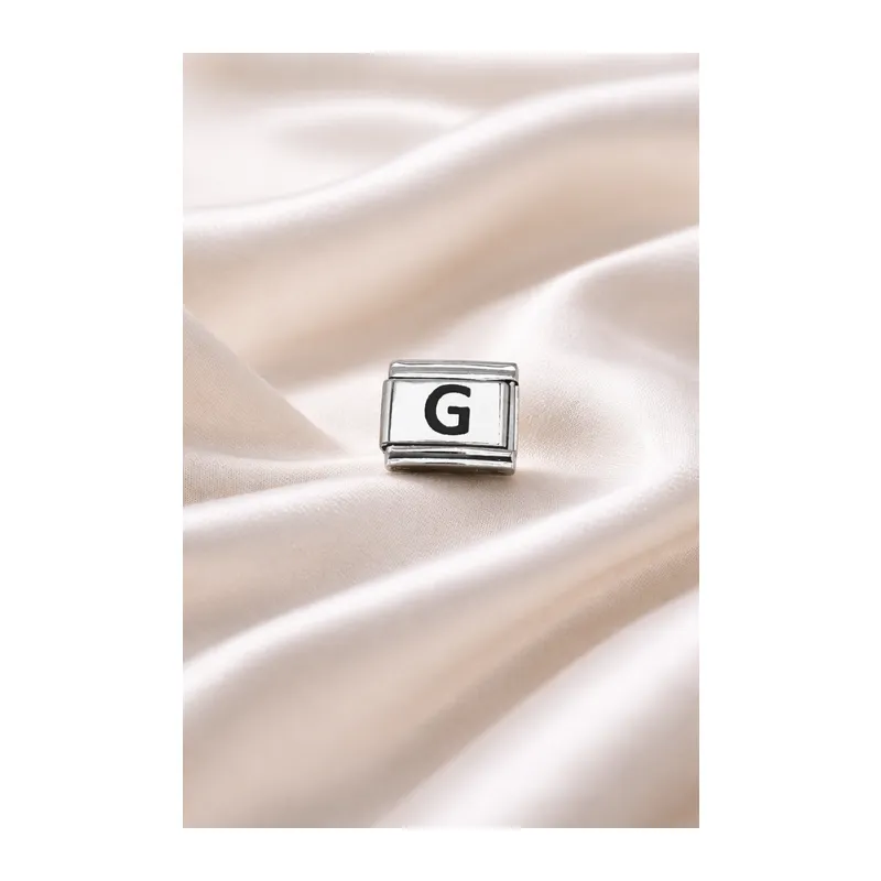 G Harf Charm, Çelik Bileklik Aksesuarı, Kişiye Özel Harf Modülü, Şık & Minimal Tasarım