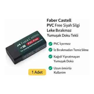 NO.30 PVC Free Siyah Silgi 1 Adet Leke Bırakmaz Yumuşak Doku
