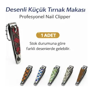 Profesyonel Küçük Tırnak Makası Desenli Nail Clipper 1 Adet