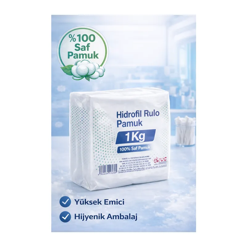 Hidrofil Rulo Pamuk 1 Kg Saf Pamuk Yüksek Emici Medikal ve Kozmetik Kullanım 1 ADET