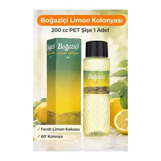 Boğaziçi Limon Kolonyası 200 cc 80° Ferahlatıcı Limon Kokulu Kolonya Pet Şişe 1 Adet