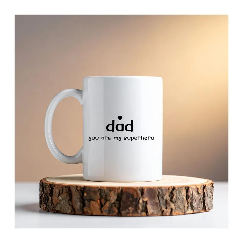 Dad You Are My Superhero Tasarım Kupa Model 228 Babaya Hediye Baskılı Seramik Kahve Kupası
