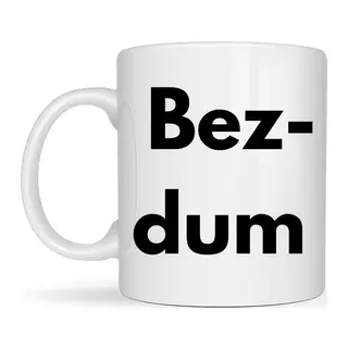 Bezdum Yazılı Minimal Tasarım Kupa Model 240 Karadeniz Mizah Temalı Baskılı Seramik Kahve Kupası