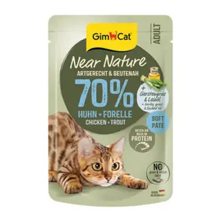 Near Nature Ezme Tavuklu ve Alabalıklı Pouch Yetişkin Kedi Konservesi 85 Gr