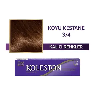 KOLESTON SİNGLE SAÇ BOYASI - 3/4 KOYU KESTANE