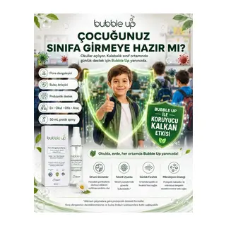 Bubble Up Okul ve Ev İçin Ortam ve Tekstil Spreyi 50 ml