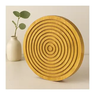 Ahşap Bambu Sunum Tepsisi 28 cm - Çift Taraflı