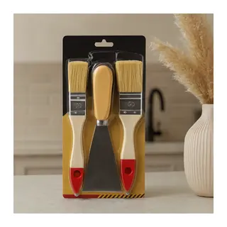 3 Parça Boyacı Seti 50 mm Spatula ve 2 Adet Kestirme Fırça No.1-1.5