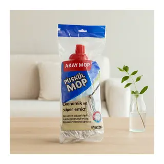 Pamuklu Püsküllü Küçük Mop (Klasik Sap Uyumlu)
