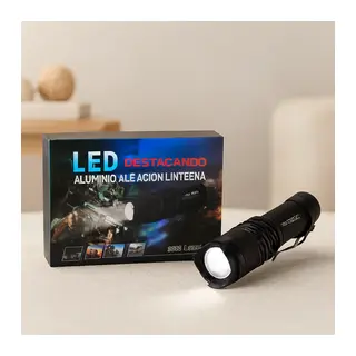 Zoomlu Şarjlı El Feneri 3000 Lumen Metal Kasa 12.5 cm