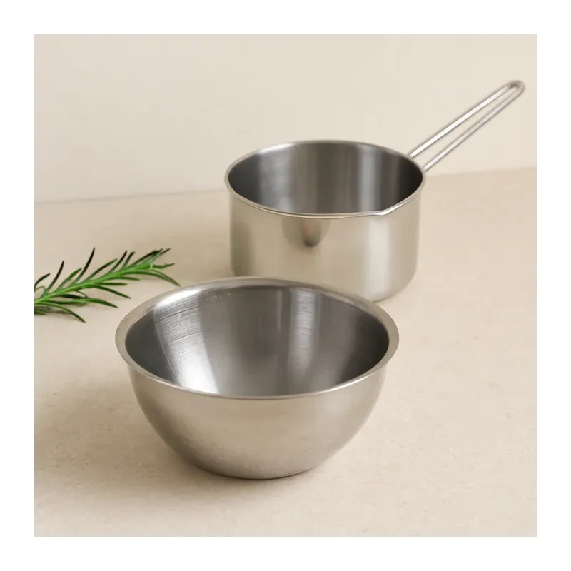 Paslanmaz Çelik 2'li Sosluk ve Sütlük Seti (14cm & 17cm)
