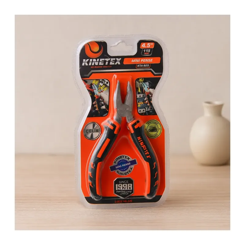 Vakumlu Mini Çelik Pense 115 mm (Yaylı)