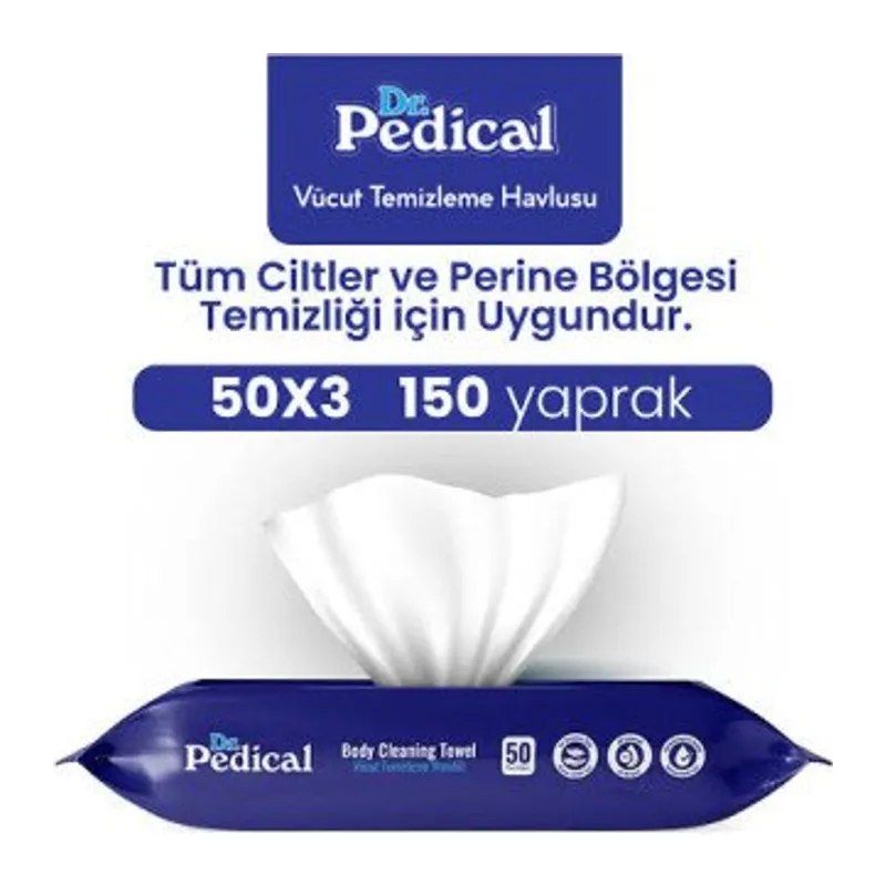 TİTİZ VÜCUT TEMİZLEME HAVLUSU 50 Lİ