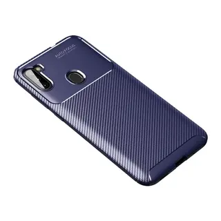 Samsung Galaxy A11 Uyumlu Kılıf Auto Focus Karbon Kapak - Lacivert