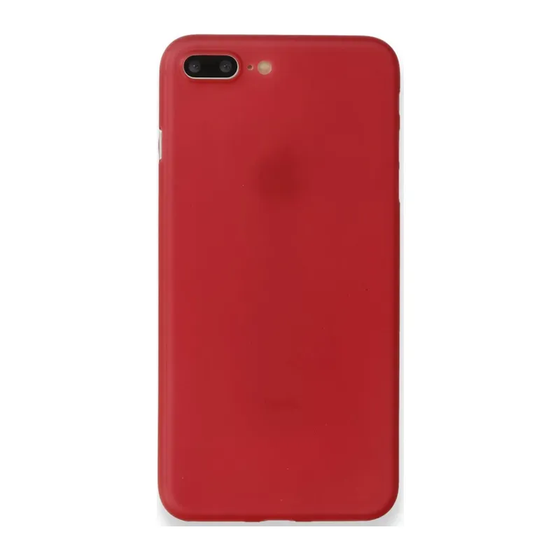 Apple iPhone 8 Plus Uyumlu Kılıf PP Ultra İnce Kapak - Kırmızı