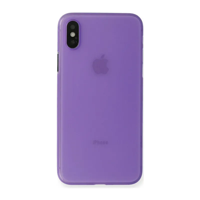 Apple iPhone XS Max Uyumlu Kılıf PP Ultra İnce Kapak - Mor
