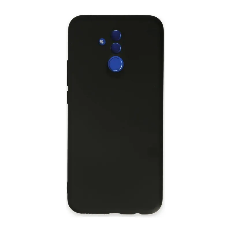 Huawei Mate 20 Lite Uyumlu Kılıf Nano içi Kadife Silikon - Siyah