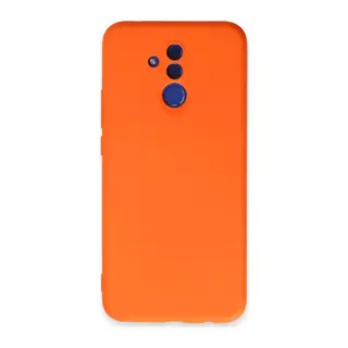 Huawei Mate 20 Lite Kılıf Nano içi Kadife Silikon - Turuncu