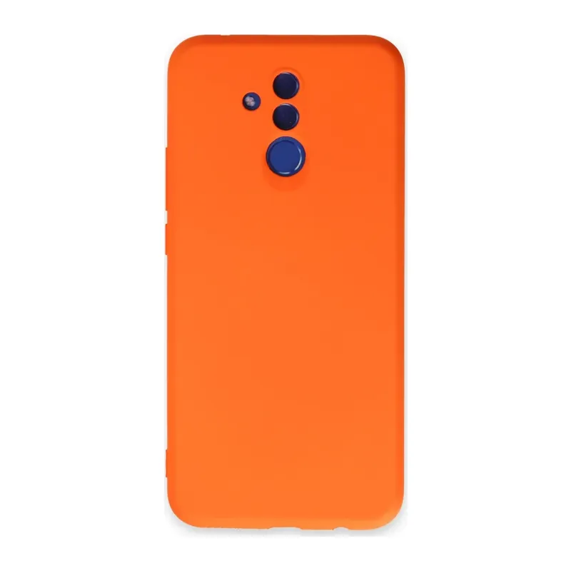 Huawei Mate 20 Lite Kılıf Nano içi Kadife Silikon - Turuncu