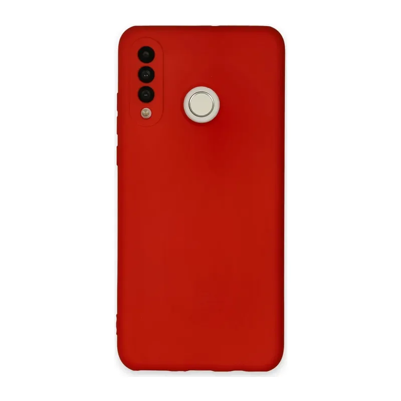 Huawei P30 Lite Uyumlu Kılıf Nano içi Kadife Silikon - Kırmızı