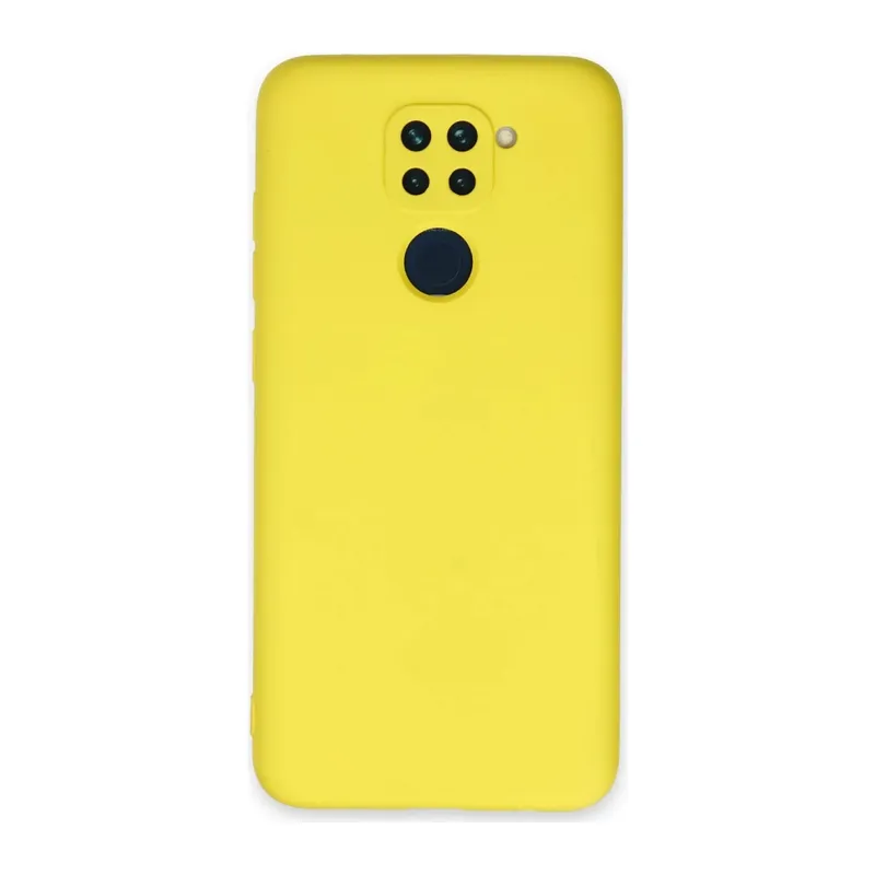 Xiaomi Redmi Note 9 Uyumlu Kılıf Nano içi Kadife Silikon - Sarı
