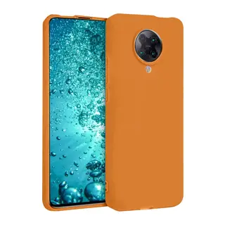 Xiaomi Redmi K30 Pro Kılıf Nano içi Kadife Silikon - Turuncu