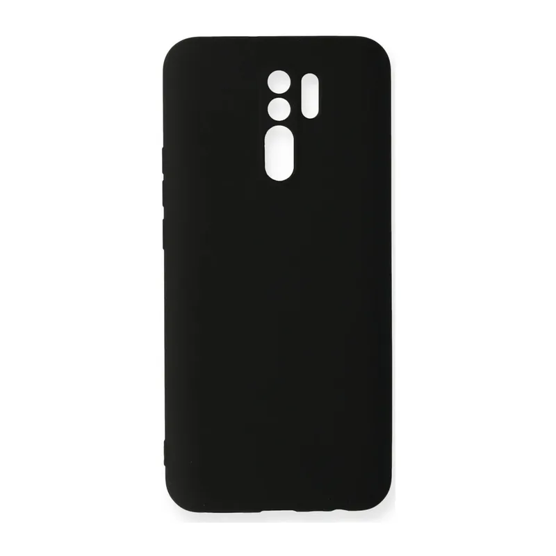 Xiaomi Redmi 9 Uyumlu Kılıf Nano içi Kadife Silikon - Siyah