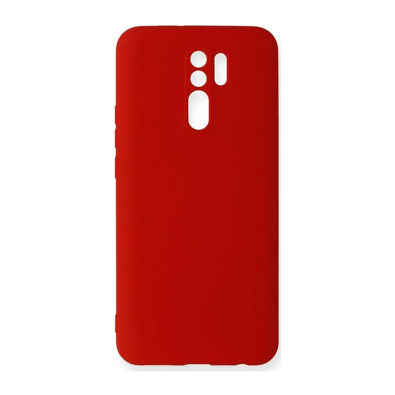 Xiaomi Redmi 9 Uyumlu Kılıf Nano içi Kadife Silikon - Kırmızı