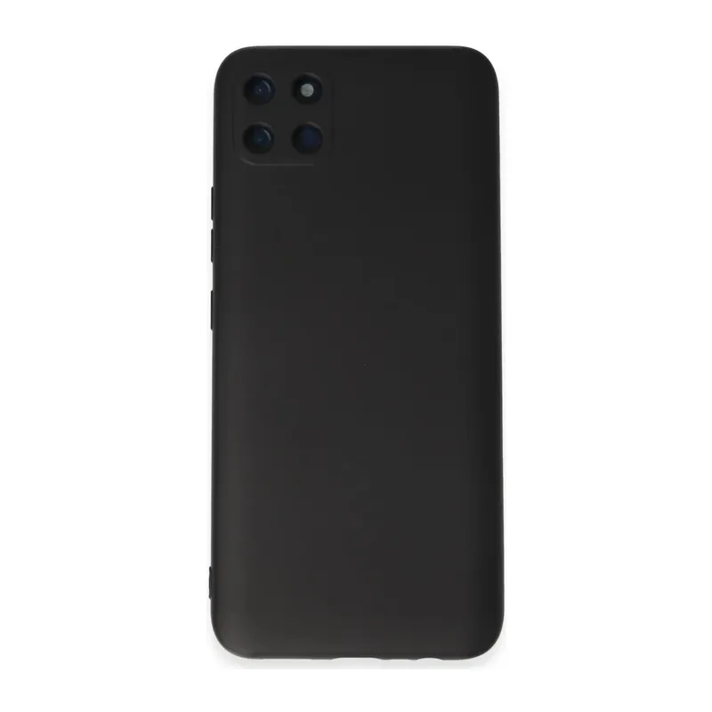 Realme C11 Uyumlu Kılıf Nano içi Kadife Silikon - Siyah