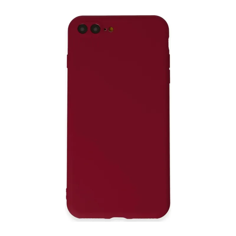 Apple iPhone 7 Plus Uyumlu Kılıf First Silikon - Bordo