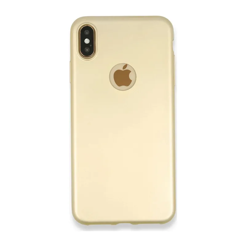 Apple iPhone XS Max Uyumlu Kılıf First Silikon - Gold