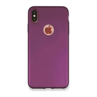 Apple iPhone XS Max Uyumlu Kılıf First Silikon - Mürdüm