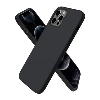 Apple iPhone 12 Pro Max Uyumlu Kılıf First Silikon - Siyah