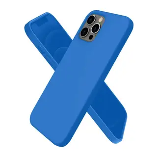 Apple iPhone 12 Pro Max Uyumlu Kılıf First Silikon - Mavi