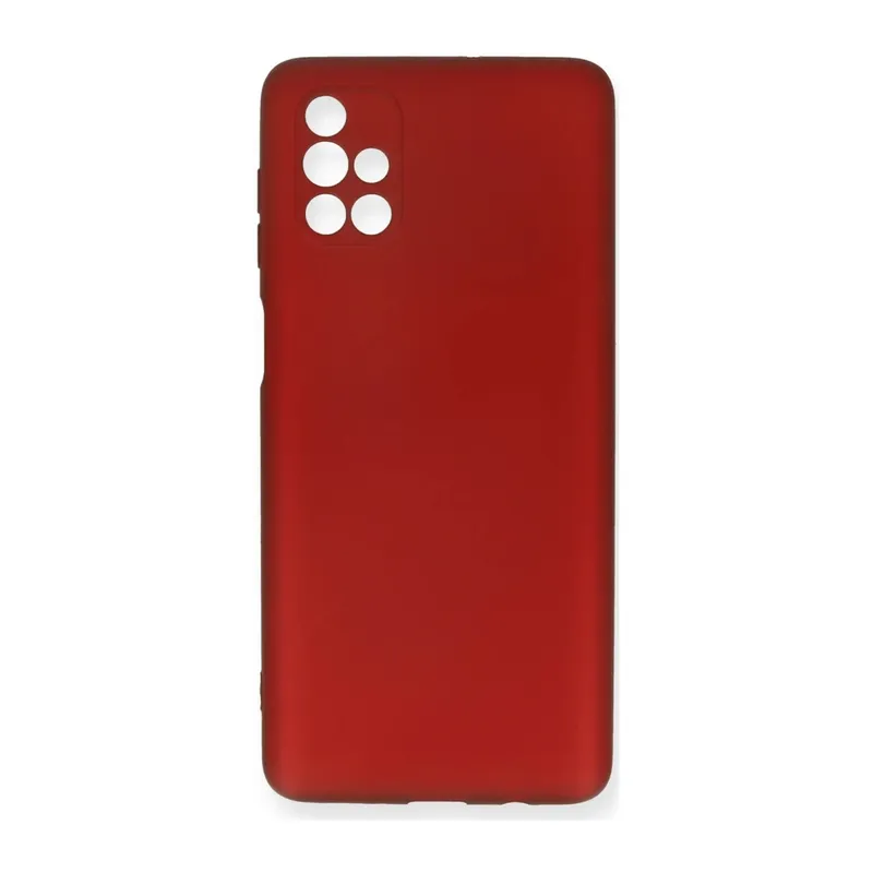 Samsung Galaxy M51 Uyumlu Kılıf First Silikon - Bordo