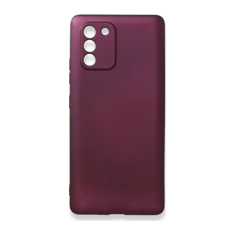 Samsung Galaxy A91 / S10 Lite Kılıf First Silikon - Mürdüm