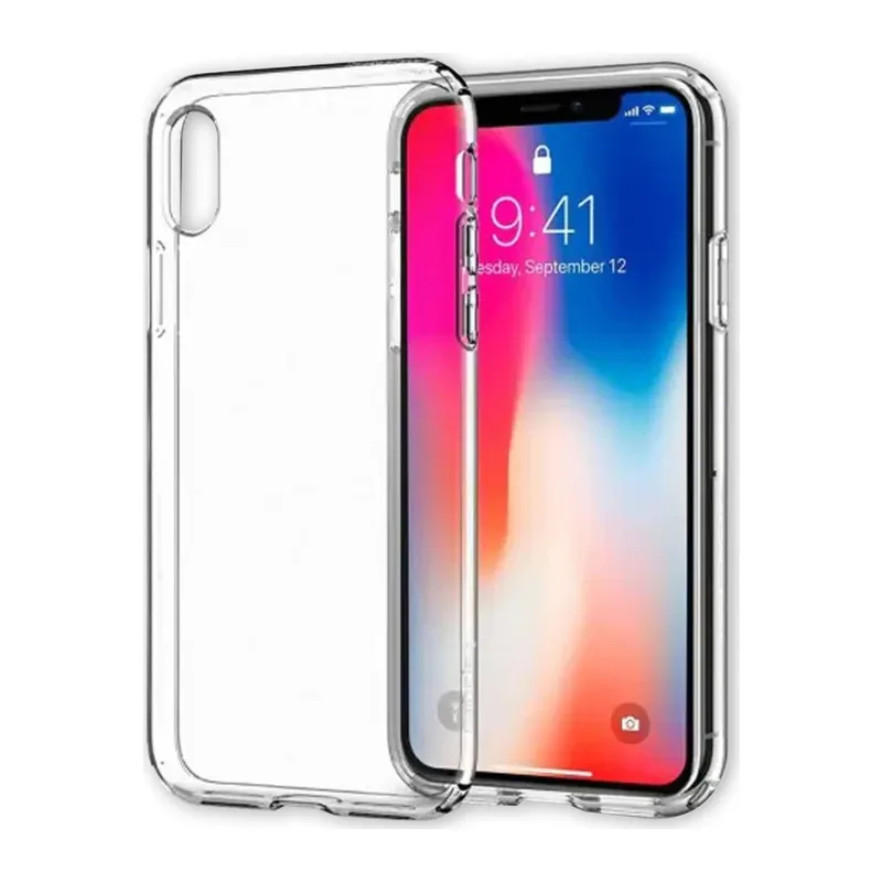 Apple iPhone X Uyumlu Kılıf Lüx Şeffaf Silikon