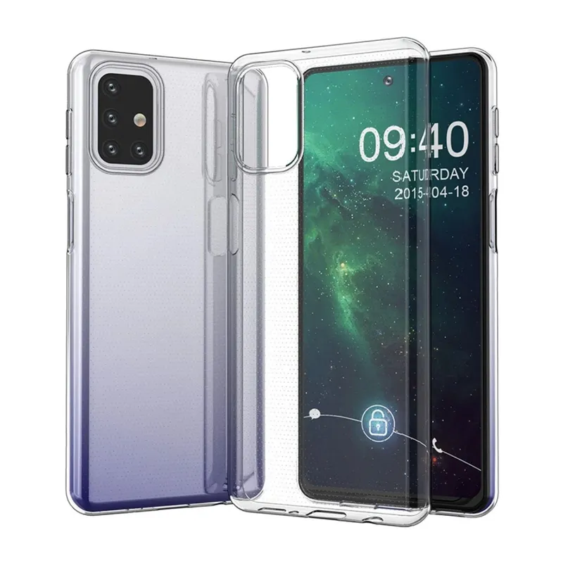 Samsung Galaxy M31S Uyumlu Kılıf Lüx Şeffaf Silikon