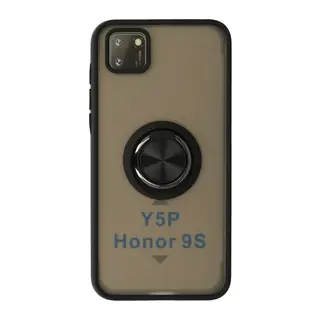 Huawei Y5P Kılıf Montreal Yüzüklü Silikon Kapak - Siyah