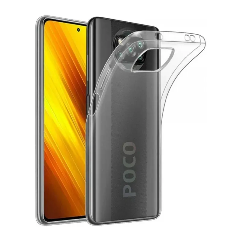 Xiaomi Uyumlu Pocophone X3 Kılıf Lüx Şeffaf Silikon