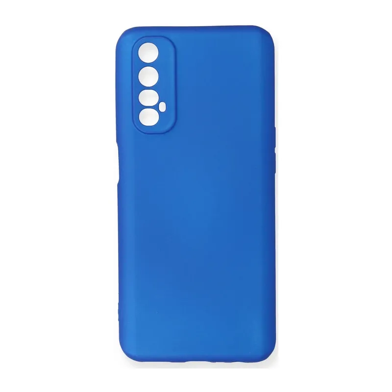 Realme 7 Uyumlu Kılıf First Silikon - Mavi